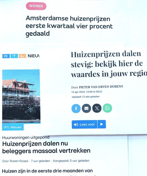 Huizenprijzen dalen